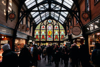 Vibrant Market Square Stained Glass Puzzle