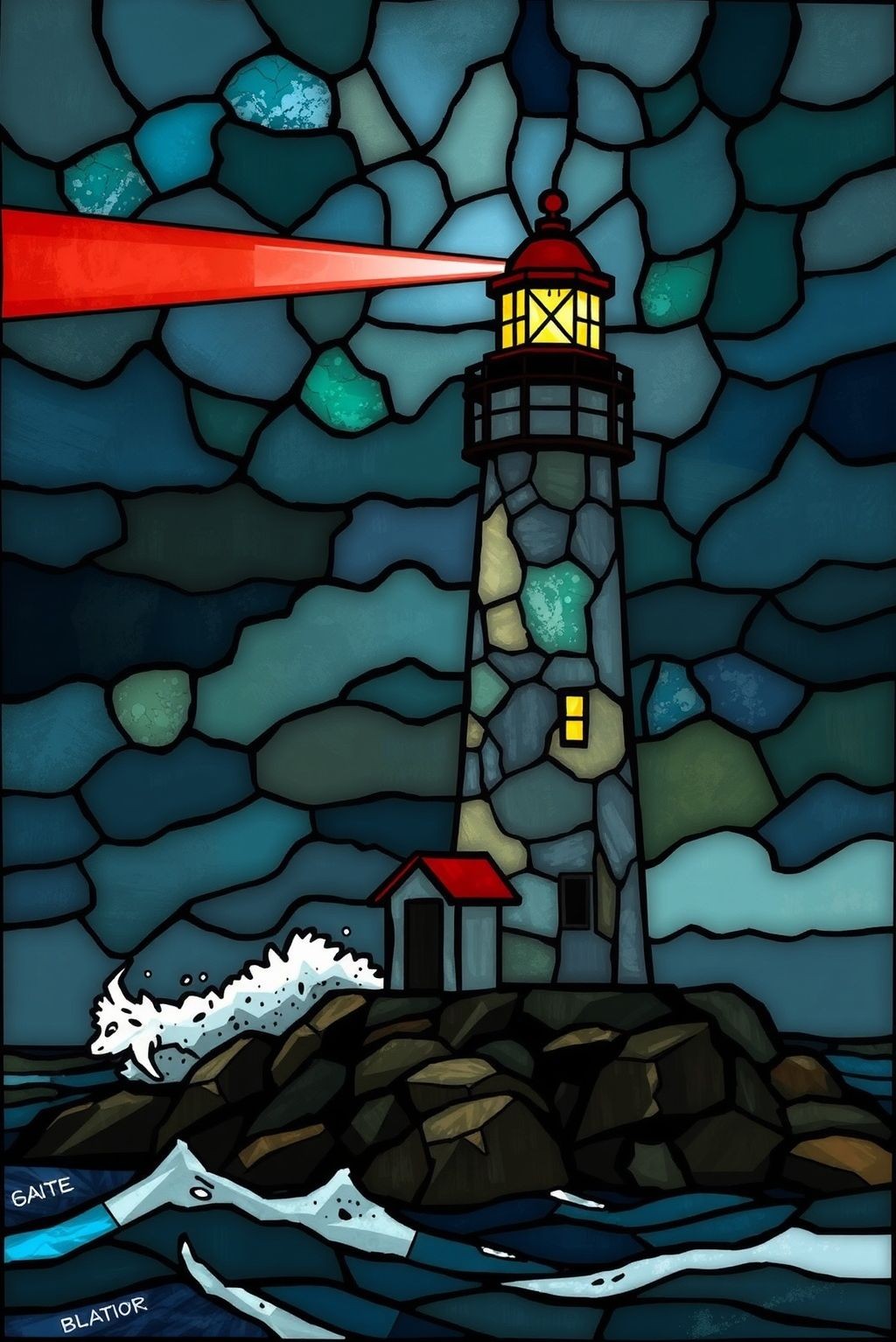 Radiant Beacon: Stained Glass Storm