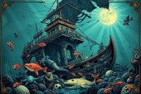 Enchanted Depths: Art Nouveau Shipwreck