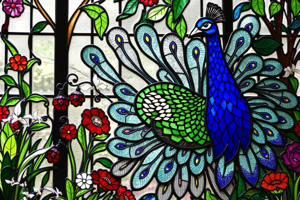 Radiant Plumage: Stained Glass Puzzle