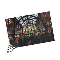 Vibrant Market Square Stained Glass Puzzle