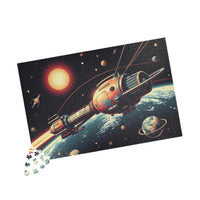 Orbital Elegance: A Retro-Futuristic Space Station