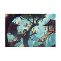 Pastel Canopy: A Whimsical Treehouse Adventure