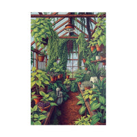 Verdant Sanctuary: A Pointillist Garden Escape