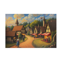 Festive Market: A Pointillist Journey