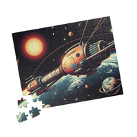 Orbital Elegance: A Retro-Futuristic Space Station