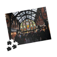 Vibrant Market Square Stained Glass Puzzle