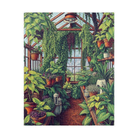 Verdant Sanctuary: A Pointillist Garden Escape