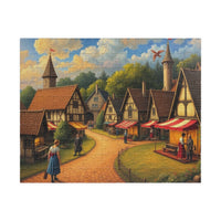 Festive Market: A Pointillist Journey