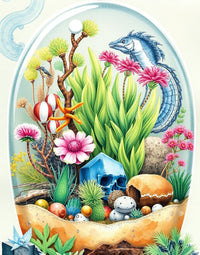 Lush Garden in a Glass: Watercolor Terrarium Puzzle