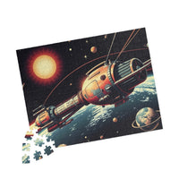 Orbital Elegance: A Retro-Futuristic Space Station