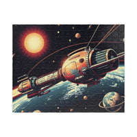 Orbital Elegance: A Retro-Futuristic Space Station