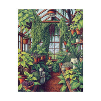 Verdant Sanctuary: A Pointillist Garden Escape