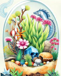 Lush Garden in a Glass: Watercolor Terrarium Puzzle