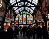 Vibrant Market Square Stained Glass Puzzle