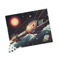 Orbital Elegance: A Retro-Futuristic Space Station
