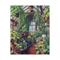 Verdant Sanctuary: A Pointillist Garden Escape