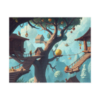 Pastel Canopy: A Whimsical Treehouse Adventure
