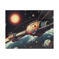 Orbital Elegance: A Retro-Futuristic Space Station