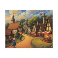 Festive Market: A Pointillist Journey