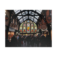 Vibrant Market Square Stained Glass Puzzle