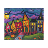 Spooky Village Folk Art Puzzle